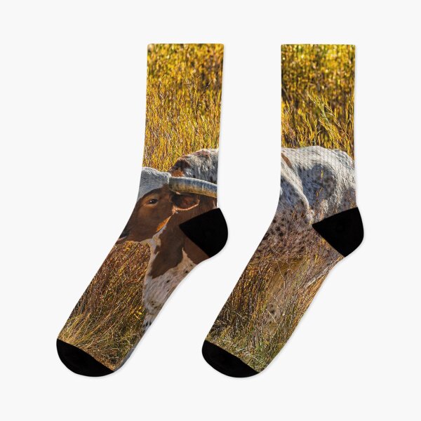 Item preview, Longhorn amongst autumn foliage  designed and sold by AlsknMommaBear2.