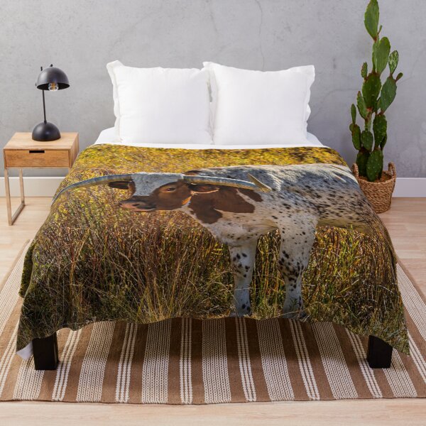 Item preview, Longhorn amongst autumn foliage designed and sold by AlsknMommaBear2.
