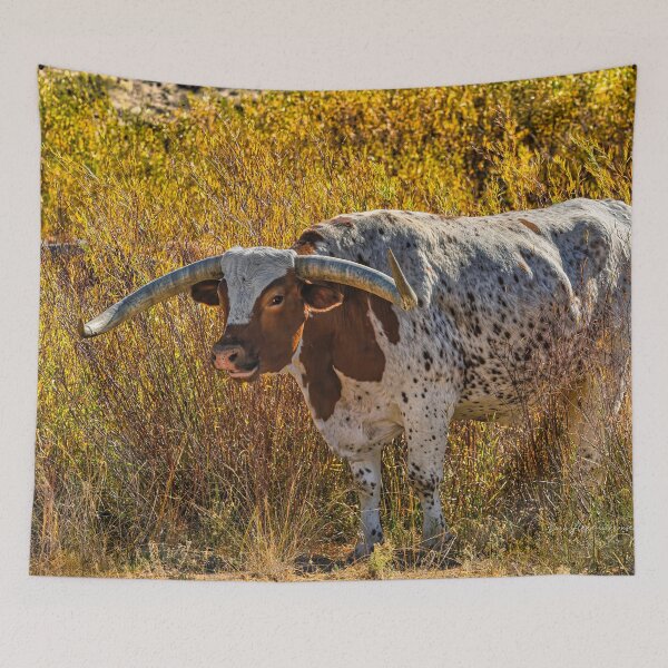 Item preview, Longhorn amongst autumn foliage  designed and sold by AlsknMommaBear2.