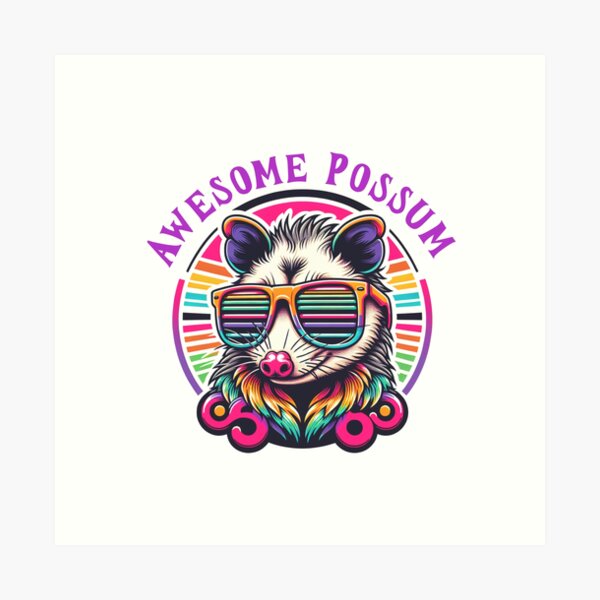 Item preview, Colorful Awesome Possum in Shades designed and sold by KattyKatharine.