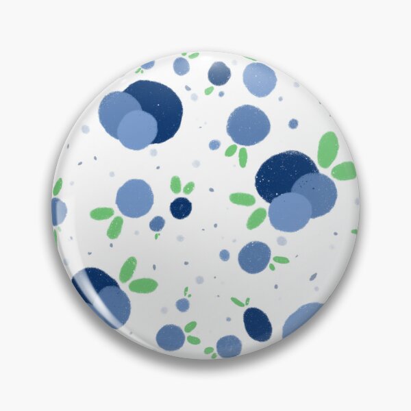 Item preview, Cute Blueberry Pattern, blue green and navy, minimalist cottagecore fruit designed and sold by OpiaWaves.