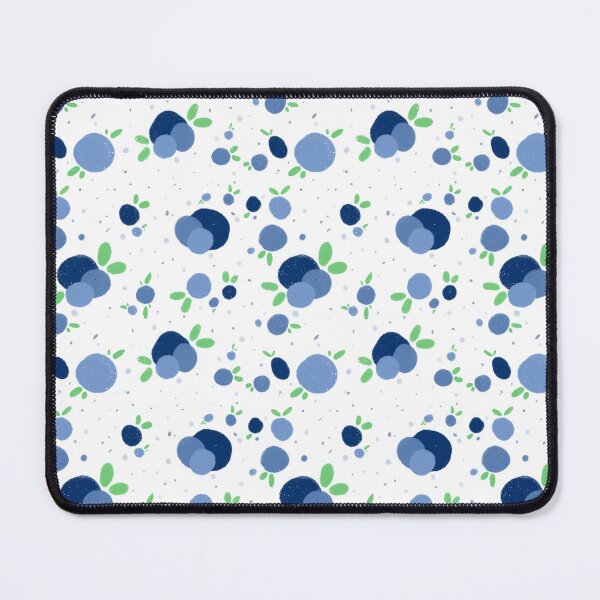 Item preview, Cute Blueberry Pattern, blue green and navy, minimalist cottagecore fruit designed and sold by OpiaWaves.