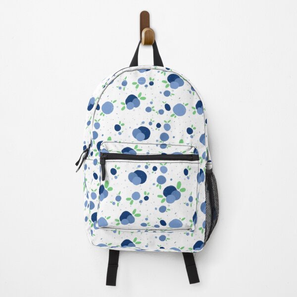 Item preview, Cute Blueberry Pattern, blue green and navy, minimalist cottagecore fruit designed and sold by OpiaWaves.