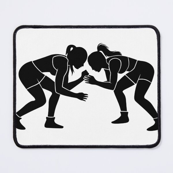 Item preview, Female Wrestlers Grappling Silhouette Design designed and sold by theartfulaspie.