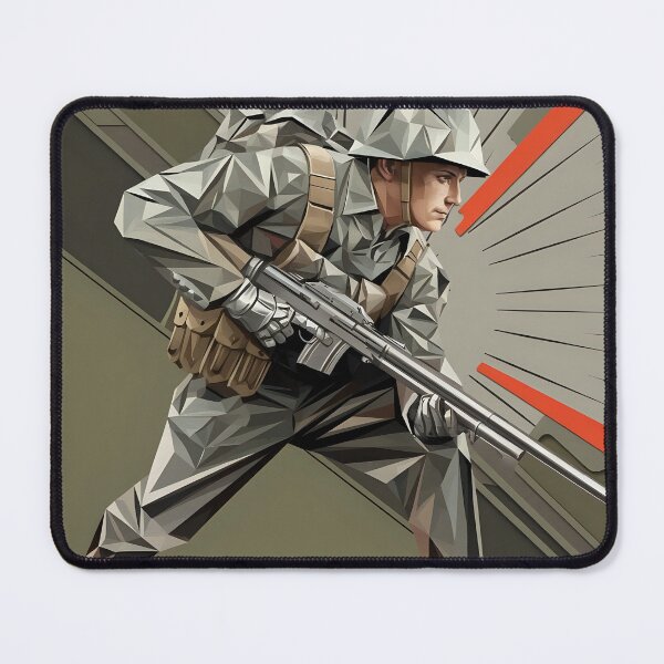 Item preview, Futurist Doughboy: A Dynamic Tribute to WWI designed and sold by AI-Syn-Pro.