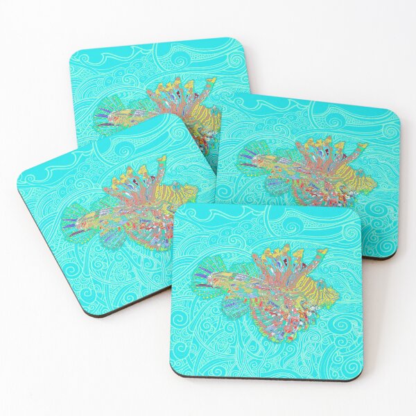 Item preview, LIONFISH DREAMING turquoise designed and sold by TrevorHawkinsArt.
