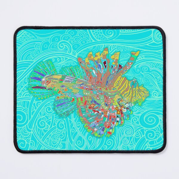 Item preview, LIONFISH DREAMING turquoise designed and sold by TrevorHawkinsArt.