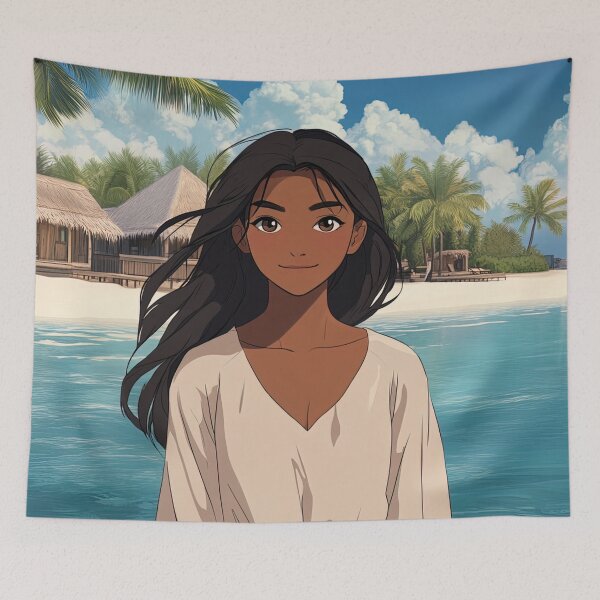 Item preview, Maldivian woman | Anime style designed and sold by ComicsFactory.