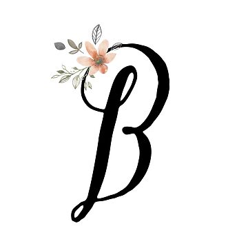 Floral Monogram V Sticker for Sale by MaPetiteFleur