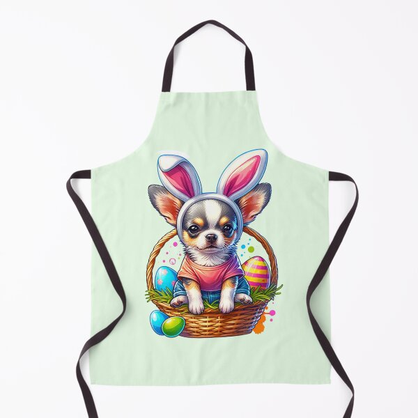 Item preview, Adorable Chihuahua Wearing Bunny Ears in Easter Basket Full of Eggs designed and sold by 2ndSketch.