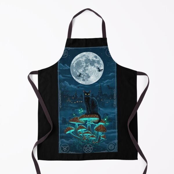Item preview, Salem Moon Magic: Black Cat & Enchanted MushroomsRIA designed and sold by FitEnvy.