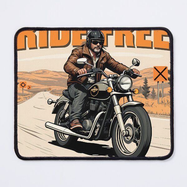 Item preview, Retro Motorcycle Rider: A Journey Through Freedom and Adventure designed and sold by zoughlal.