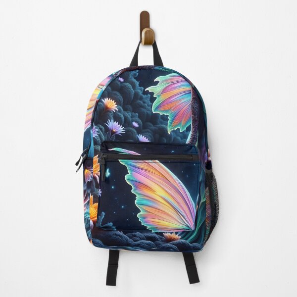 Vista previa del artículo con la obra «Hada bioluminiscente en el reino de la noche», diseñado y vendido por ACuriousshoppe.