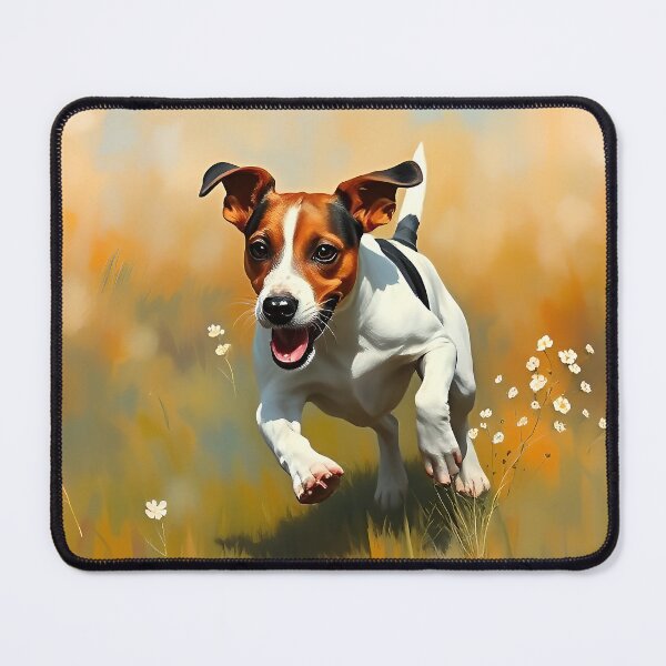 Aperçu de l'œuvre Peinture à l'huile Jack Russell Terrier Style JRT Chien créée et vendue par kakarikihill.