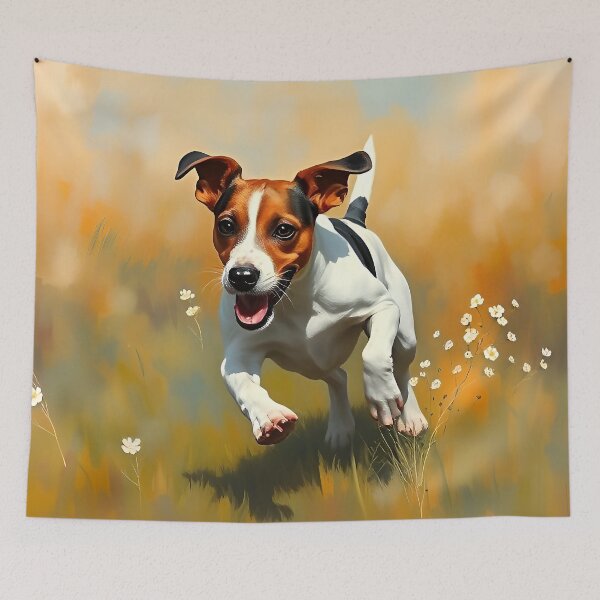 Item preview, Jack Russell Terrier Oil Painting Style JRT Dog designed and sold by kakarikihill.
