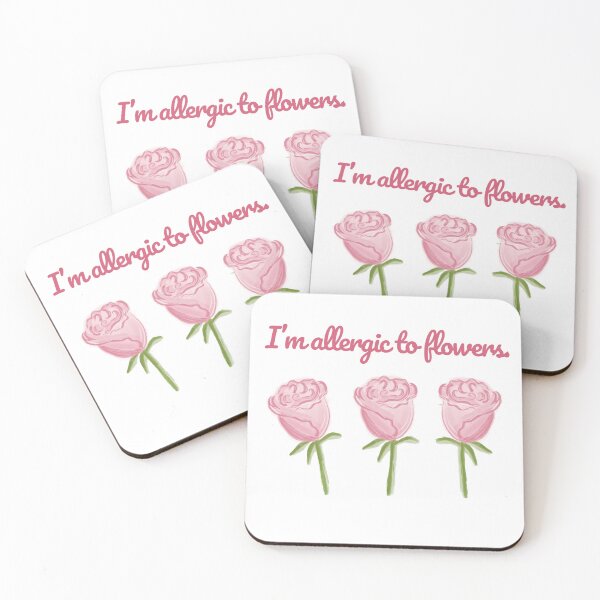 Item preview, Valentine I’m allergic to flowers designed and sold by MadSnail-Design.