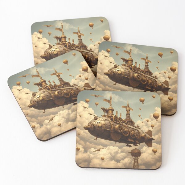 Item preview, Steampunk Airship Adventure: A Journey Through the Victorian Skies designed and sold by zoughlal.