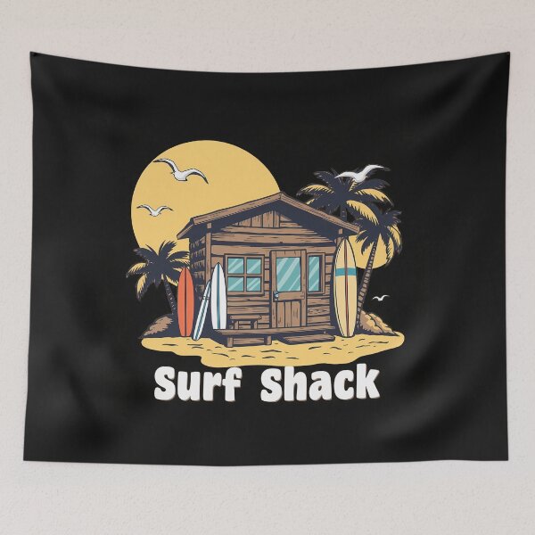 Item preview, Retro Surf Shack: A Nostalgic Tribute to Beach Culture designed and sold by zoughlal.