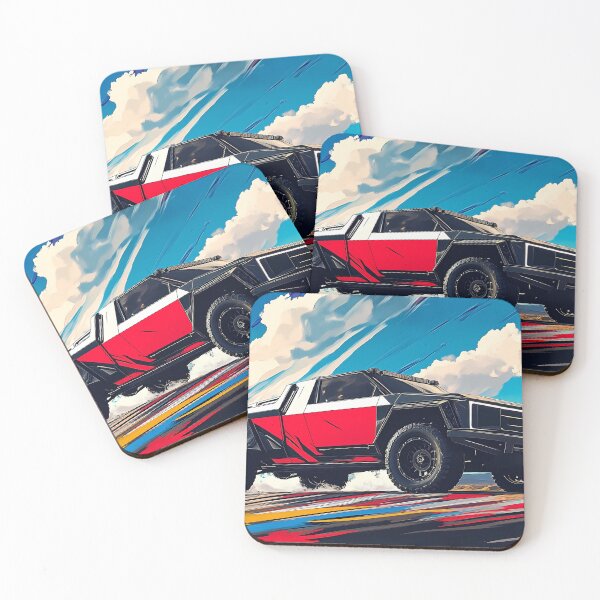 Item preview, Pop Art Tesla Pickup Truck Concept – Bold & Futuristic IV designed and sold by AutoPopStudio.