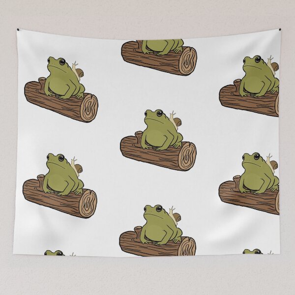 Item preview, Snail on the tail of the frog on the log designed and sold by jhein-art.