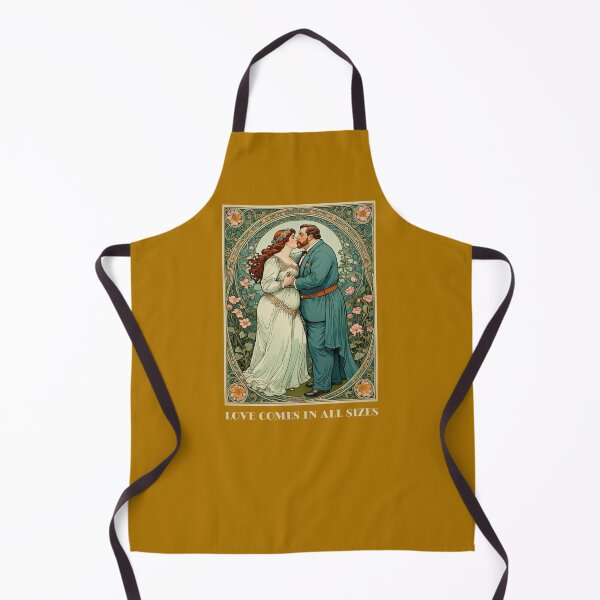 Item preview, Plus Size Valentines Love Comes in All Sizes Couple Kissing Art Nouveau Art Deco Nature Floral Retro designed and sold by SteamParliament.