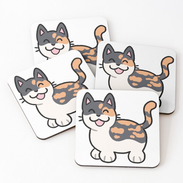 Item preview, Silly Dilute Tortoiseshell Calico and White Cat designed and sold by ZorriSparkles.