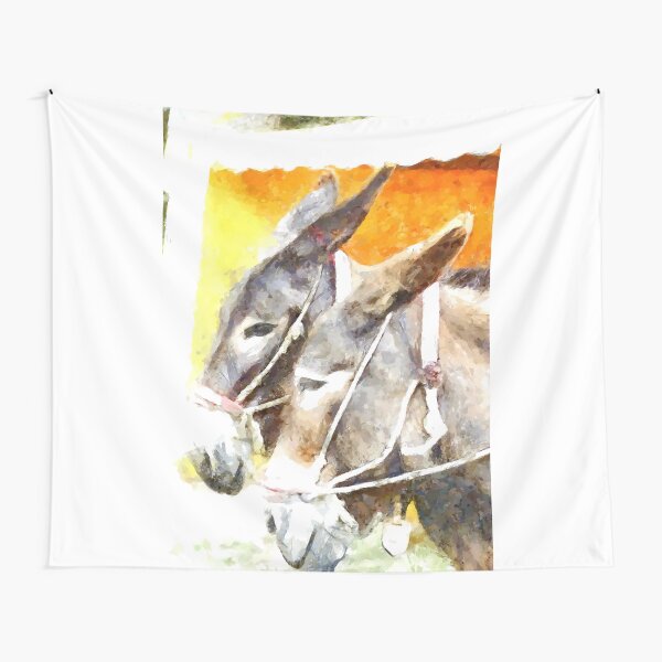 Muzzle of two donkeys Tapestry