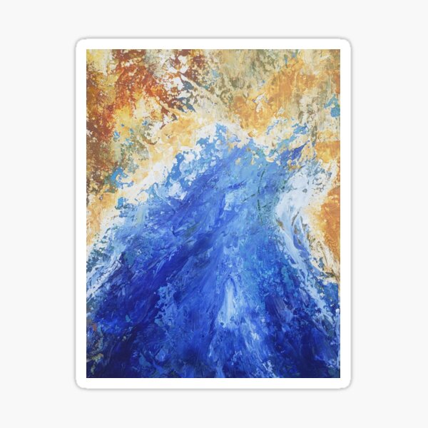 Item preview, Shoreline in Ochre and Ultramarine designed and sold by sbg2Hawaii.