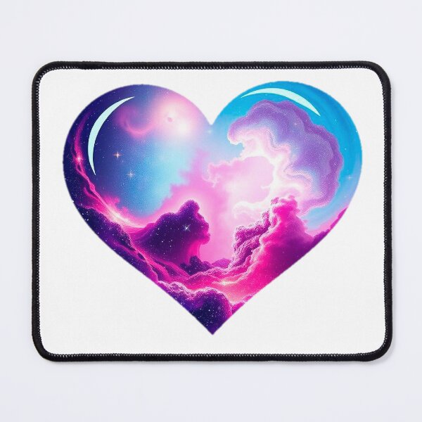 Item preview, Cosmic Heart Nebula with Ethereal Clouds, Glowing Colors, and Dreamy Mystical Vibe designed and sold by KreaDesignOne.