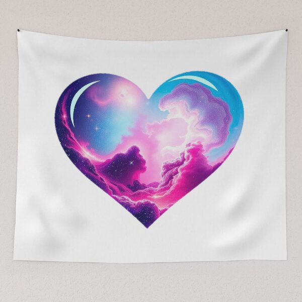 Item preview, Cosmic Heart Nebula with Ethereal Clouds, Glowing Colors, and Dreamy Mystical Vibe designed and sold by KreaDesignOne.