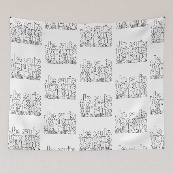 Item preview, French mademoiselle Je suis trop loins de Paris mademoiselle designed and sold by GetContented.