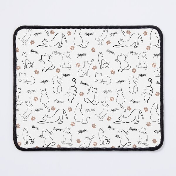Item preview, Minimalist Cute Cats doodle with Paws Pattern designed and sold by droolingdreams.