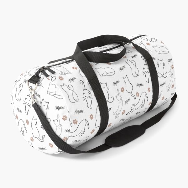 Item preview, Minimalist Cute Cats doodle with Paws Pattern designed and sold by droolingdreams.