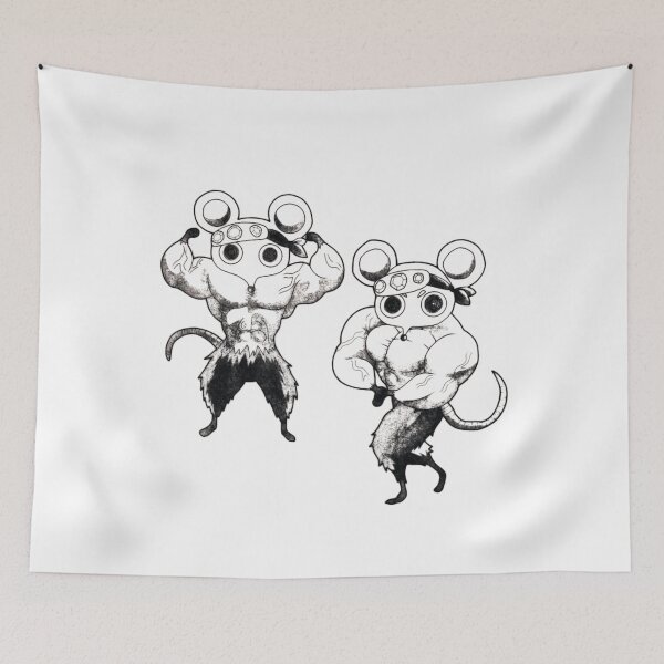 Item preview, Muscle mice sticker designed and sold by artiisa.