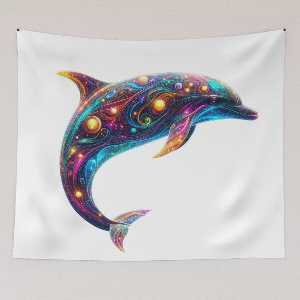 Item preview, Celestial Glowing Dolphin designed and sold by GloriousArtSKD.