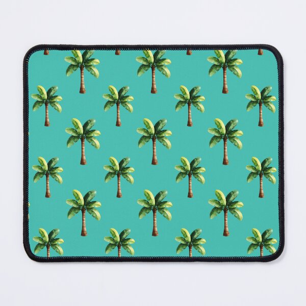 Item preview, Palm tree pattern on turquoise background designed and sold by Topmel.