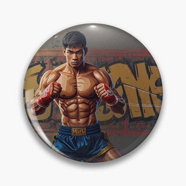 Item preview, Epic Muay Thai Fighter - Street Art Combat Sports Design designed and sold by TopUpDesign.