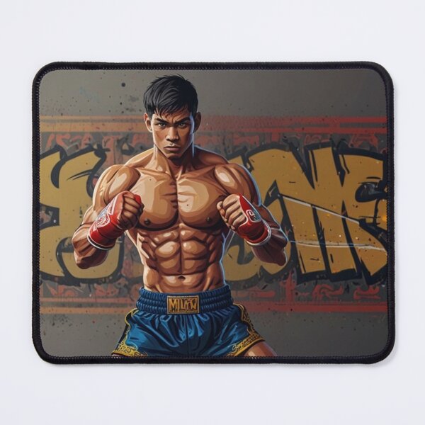Item preview, Epic Muay Thai Fighter - Street Art Combat Sports Design designed and sold by TopUpDesign.