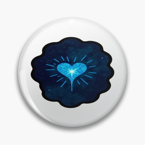 Item preview, Sparkling Azure Heart with Starburst Effect, Glitter Cosmic Background designed and sold by KreaDesignOne.