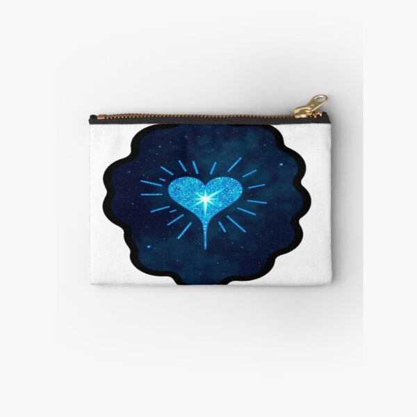 Item preview, Corazón azul brillante con efecto de explosión de estrellas y fondo cósmico brillante designed and sold by KreaDesignOne.