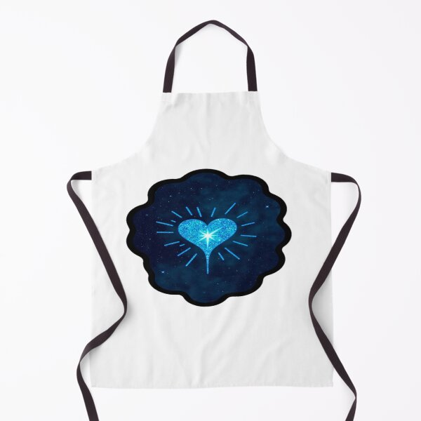 Item preview, Sparkling Azure Heart with Starburst Effect, Glitter Cosmic Background designed and sold by KreaDesignOne.
