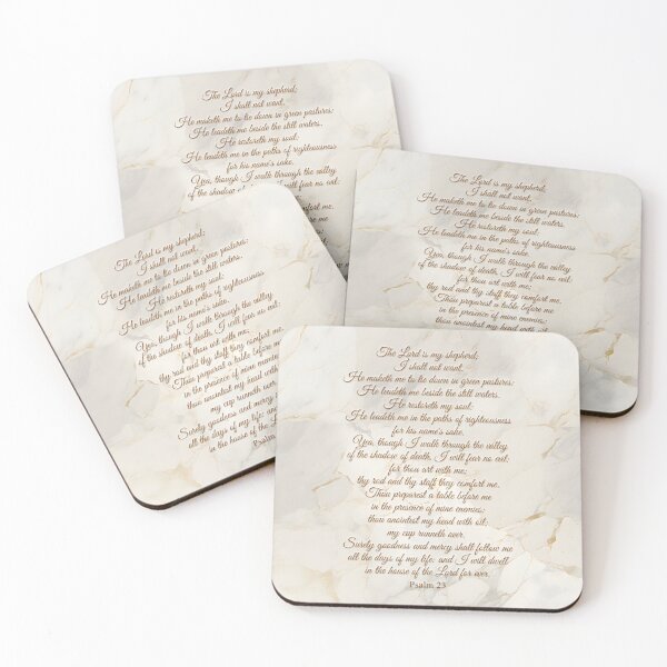 Item preview, Psalm 23 on a Tan Marble Background designed and sold by Royal Expressions.