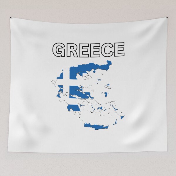 Item preview, Greece Flag Map designed and sold by atomstartup.