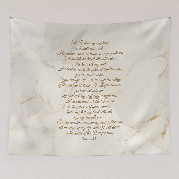 Item preview, Psalm 23 on a Tan Marble Background designed and sold by Royal Expressions.