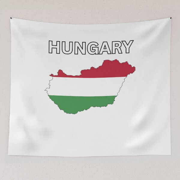 Item preview, Hungary flag map designed and sold by atomstartup.