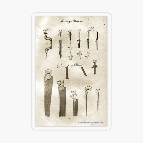 Woodworking Hand Tools The Mechanic's Companion 1850 Transparent Sticker