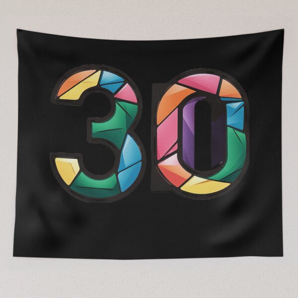 Item preview, The Number 30 Abstract Art Design designed and sold by SteezeeStore.
