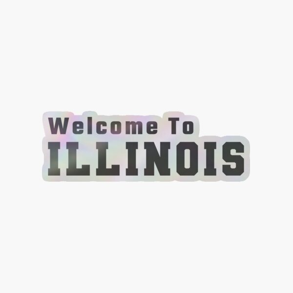 Aperçu de l'œuvre Bienvenue dans l'Illinois créée et vendue par FLATVAC STICKER.