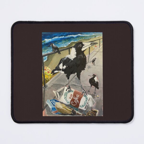 Item preview, Cheeky Magpie enjoying his time at the beach designed and sold by ThreeCornerJack.