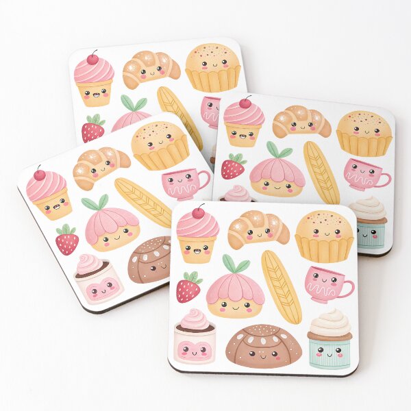 Item preview, A0733 Smiling Concha Bun Mexican Sweet Bread Art | Kawaii Bakery Design  designed and sold by angieart68.